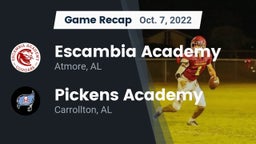 Recap: Escambia Academy  vs. Pickens Academy  2022