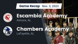 Recap: Escambia Academy  vs. Chambers Academy  2023