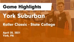York Suburban  vs Koller Classic - State College Game Highlights - April 20, 2021