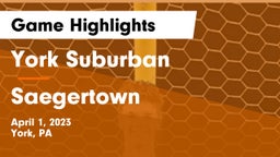 York Suburban  vs Saegertown  Game Highlights - April 1, 2023