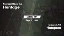 Matchup: Heritage vs. Hampton  2016