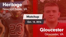 Matchup: Heritage vs. Gloucester  2016