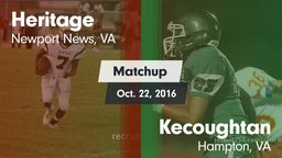 Matchup: Heritage vs. Kecoughtan  2016