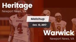 Matchup: Heritage vs. Warwick  2017