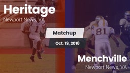 Matchup: Heritage vs. Menchville  2018