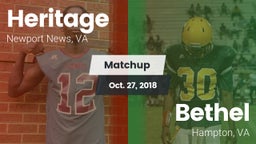 Matchup: Heritage vs. Bethel  2018