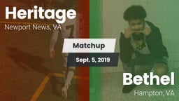 Matchup: Heritage vs. Bethel  2019