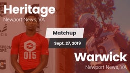 Matchup: Heritage vs. Warwick  2019