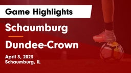 Schaumburg  vs Dundee-Crown  Game Highlights - April 3, 2023