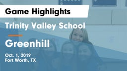 Trinity Valley School vs Greenhill  Game Highlights - Oct. 1, 2019