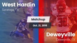 Matchup: West Hardin vs. Deweyville  2016