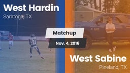 Matchup: West Hardin vs. West Sabine  2016