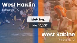Matchup: West Hardin vs. West Sabine  2017