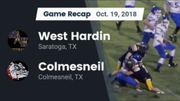Recap: West Hardin  vs. Colmesneil  2018
