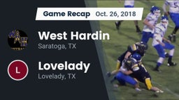 Recap: West Hardin  vs. Lovelady  2018