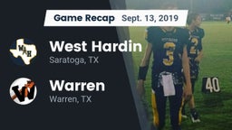 Recap: West Hardin  vs. Warren  2019