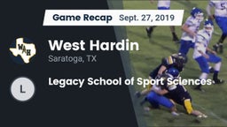 Recap: West Hardin  vs. Legacy School of Sport Sciences 2019