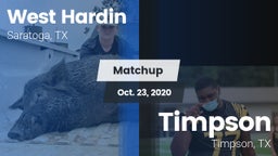 Matchup: West Hardin vs. Timpson  2020