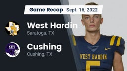 Recap: West Hardin  vs. Cushing  2022