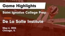 Saint Ignatius College Prep vs De La Salle Institute Game Highlights - May 6, 2024