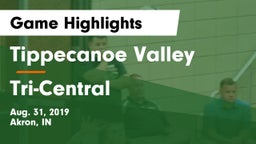 Tippecanoe Valley  vs Tri-Central Game Highlights - Aug. 31, 2019