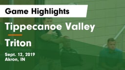 Tippecanoe Valley  vs Triton  Game Highlights - Sept. 12, 2019