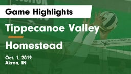 Tippecanoe Valley  vs Homestead  Game Highlights - Oct. 1, 2019