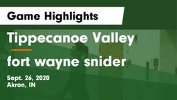 Tippecanoe Valley  vs fort wayne snider Game Highlights - Sept. 26, 2020
