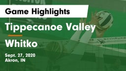 Tippecanoe Valley  vs Whitko  Game Highlights - Sept. 27, 2020