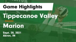 Tippecanoe Valley  vs Marion  Game Highlights - Sept. 28, 2021