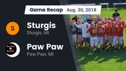 Recap: Sturgis  vs. Paw Paw  2018