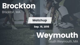 Matchup: Brockton vs. Weymouth  2016