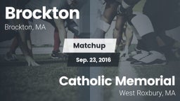 Matchup: Brockton vs. Catholic Memorial  2016