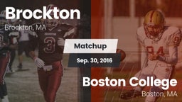 Matchup: Brockton vs. Boston College  2016