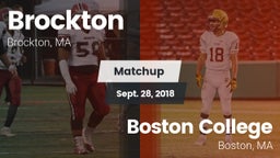Matchup: Brockton vs. Boston College  2018