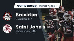 Recap: Brockton  vs. Saint John's  2021