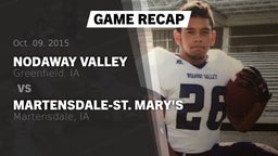 Recap: Nodaway Valley  vs. Martensdale-St. Mary's  2015