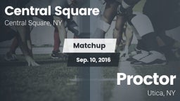 Matchup: Central Square vs. Proctor  2016