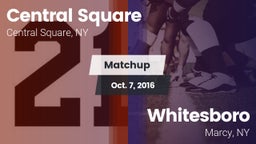 Matchup: Central Square vs. Whitesboro  2016