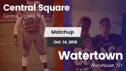 Matchup: Central Square vs. Watertown  2016