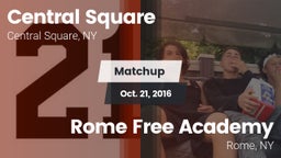 Matchup: Central Square vs. Rome Free Academy  2016