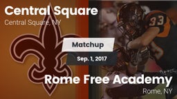 Matchup: Central Square vs. Rome Free Academy  2017