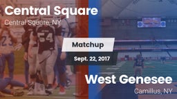 Matchup: Central Square vs. West Genesee  2017