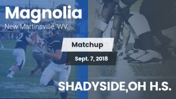 Matchup: Magnolia vs. SHADYSIDE,OH H.S. 2018