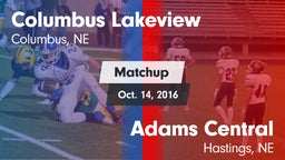 Matchup: Columbus Lakeview vs. Adams Central  2016