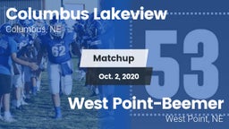 Matchup: Columbus Lakeview vs. West Point-Beemer  2020
