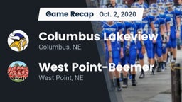Recap: Columbus Lakeview  vs. West Point-Beemer  2020