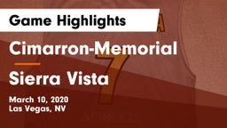 Cimarron-Memorial  vs Sierra Vista  Game Highlights - March 10, 2020