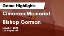 Cimarron-Memorial  vs Bishop Gorman Game Highlights - March 7, 2020