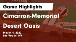 Cimarron-Memorial  vs Desert Oasis Game Highlights - March 4, 2022